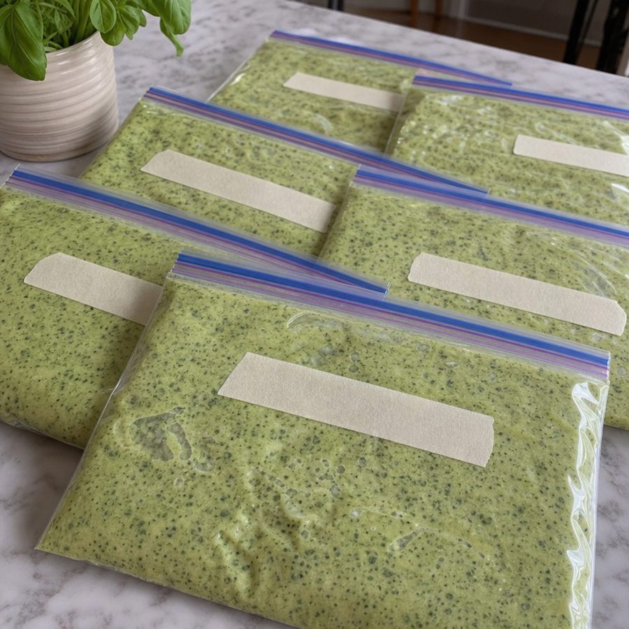 Pesto cream sauce